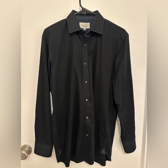 Ted Baker Endurance Black Dress Shirt 15.5 - 32/33 Medium (M) - Picture 1 of 7